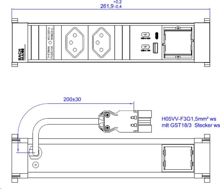 Image du produit Bachmann Prises multiples BACH (2x, Type 13)