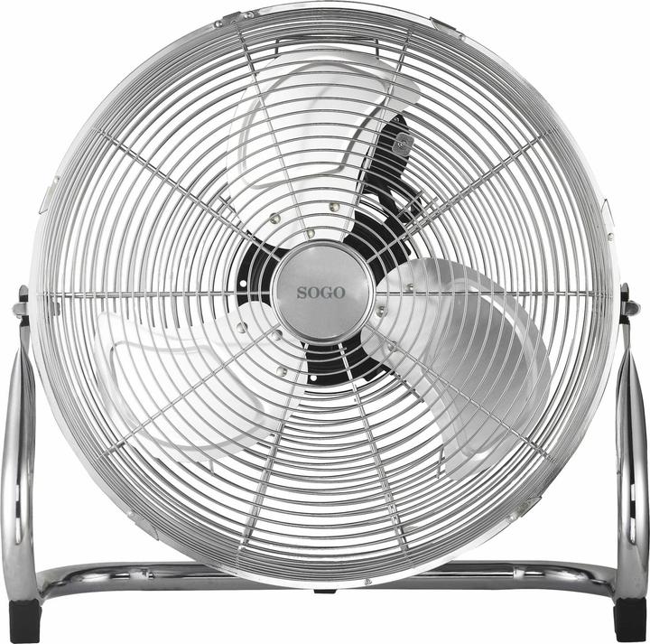 Actual product image Sogo INDUSTRIAL FLOOR FAN, CHROME, 16" 40CM, 3 BLADES, 90W