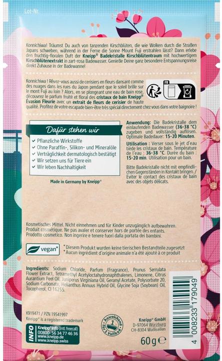 Image du produit Kneipp Cristaux de bain Évasion Fleurie (Sel de bain)