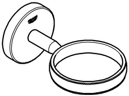 Productafbeelding Grohe Houder BauCosmopolitan voor glas, zeepbakje of zeepdispenser chroom 40585001