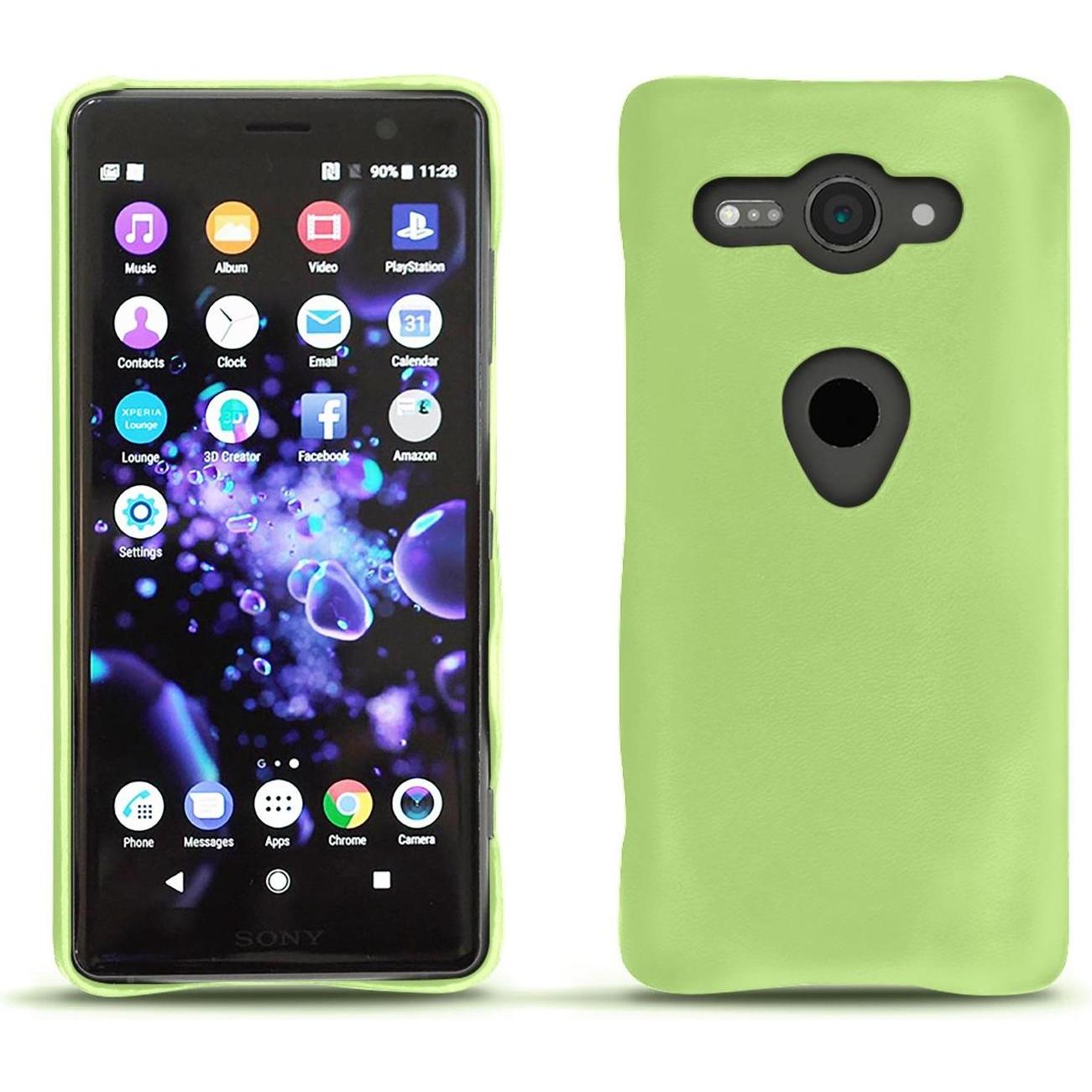 Noreve Lederschutzhülle (Sony Xperia XZ2 Compact), Smartphone Hülle, Grün