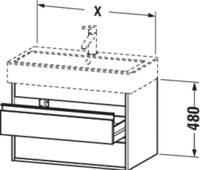 Image du produit Duravit Meuble sous-vasque KETHO 440x450x410mm basalte mat (45 x 44 x 41 cm)