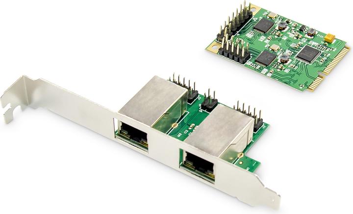 Produktbild Digitus Dual Gigabit Ethernet Mini PCI Express Netzwerkkarte (Mini PCI Express)