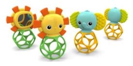 Actual product image Bright Starts Character Oball Teether 2pk