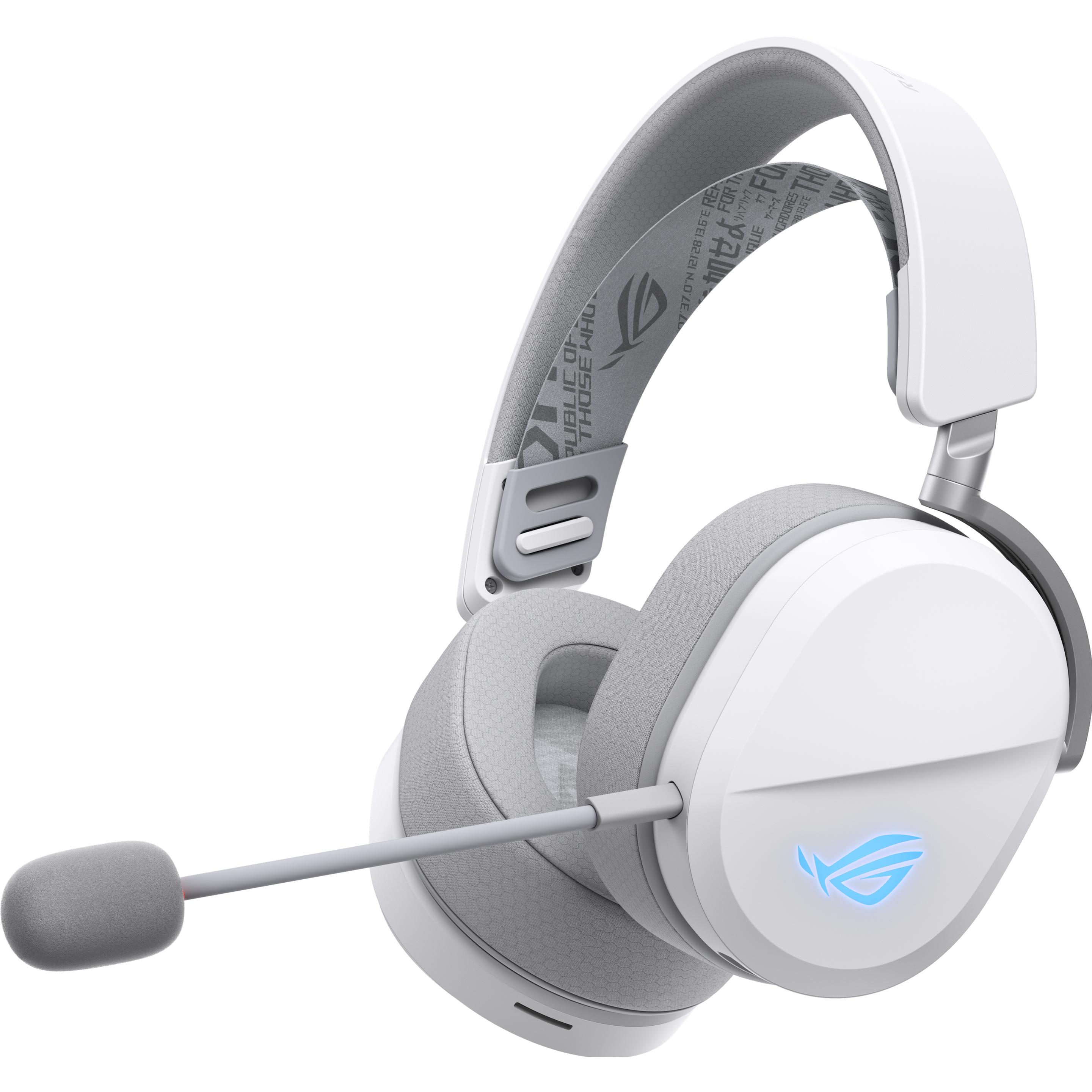 ASUS ROG Pelta White (Kabellos, Kabelgebunden), Gaming Headset, Weiss