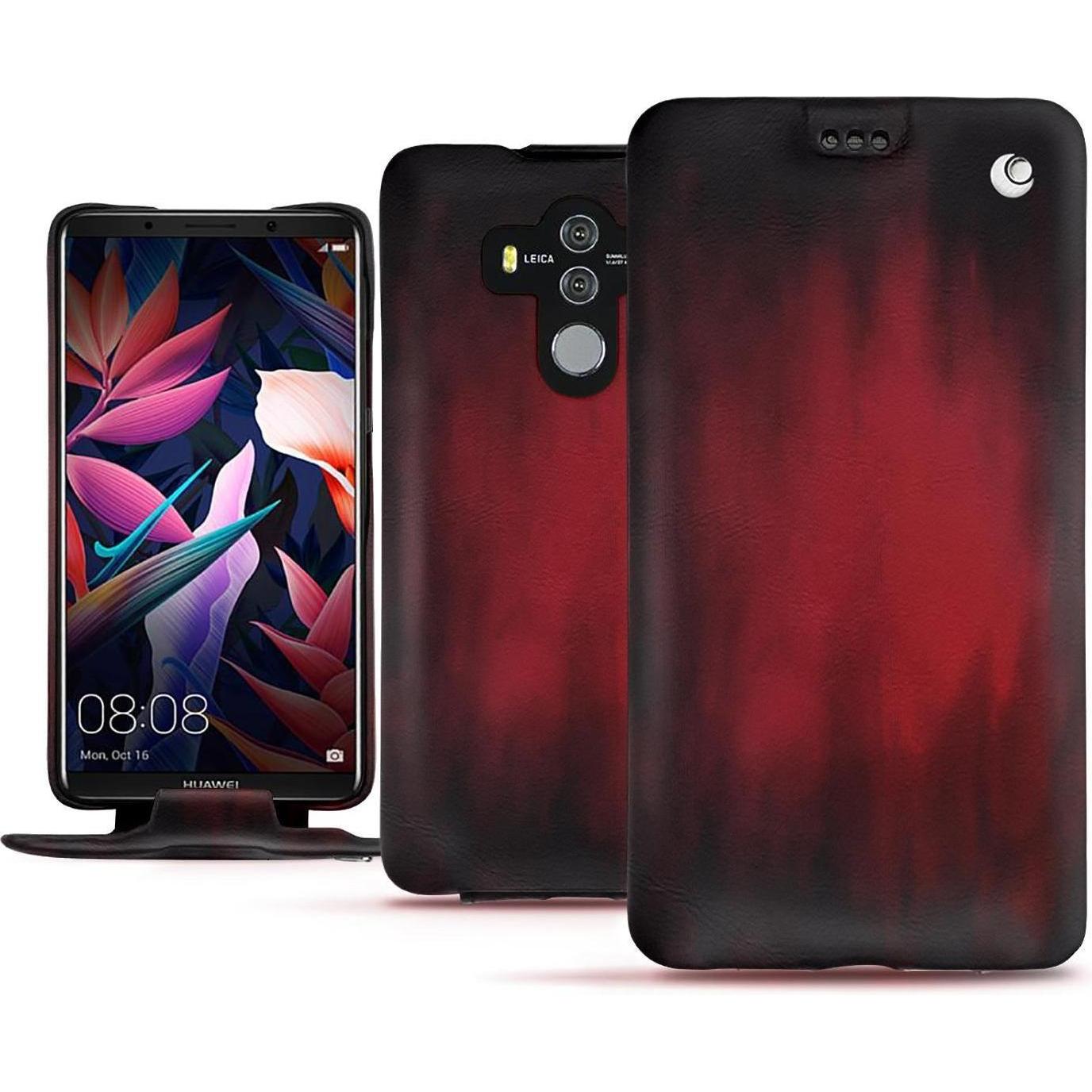 Noreve Lederschutzhülle vertikal (Huawei Mate 10 Pro), Smartphone Hülle, Rot