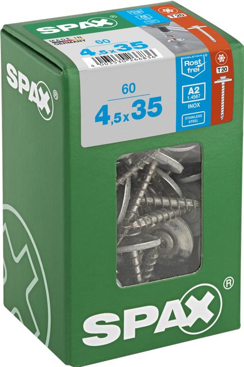 Actual product image Spax Sheet Metal Screw A2 T-Star Plus T20 4cut Sealing Washer 20mm L (1 Screws per piece)