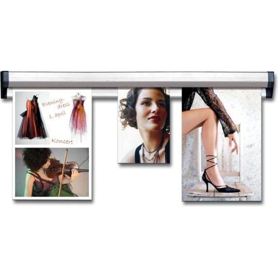 Thumbnail - Twinco, Zubehör Büromöbel, TWIN Memo Rail - 50 cm Alu 500x529x30mm (1stk)