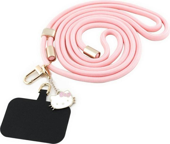 Hello Kitty Crossbody Strap Cord Head Charm - pink