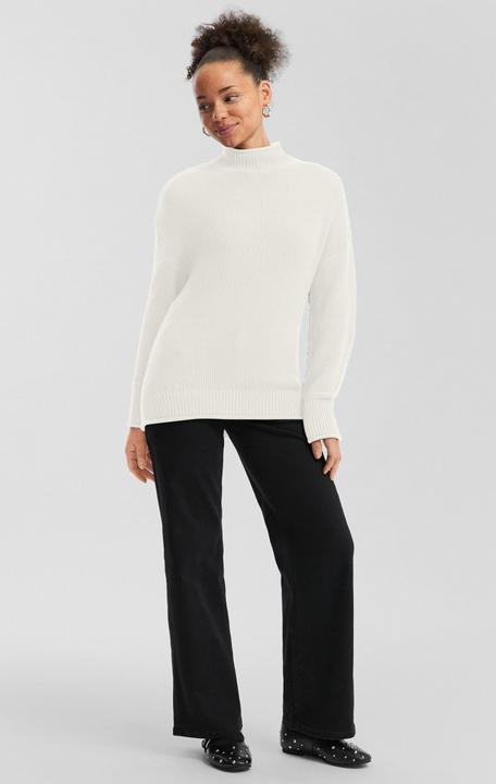 Produktbild s.Oliver Strickpullover Strickpullover mit Stehkragen aus Baumwollmix (L)