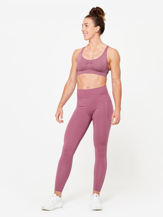 Image du produit Domyos leggings de sport femme taille haute push-up - violet (L)