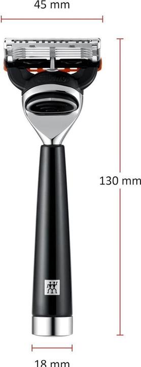 Produktbild Zwilling Rasierer mit Edelharzgriff Nassrasur Gillette Fusion Klingen