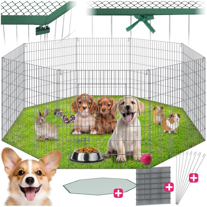 Image du produit tectake Enclosavecfiletdesécurité,systèmeemboîtable,Ø204cm