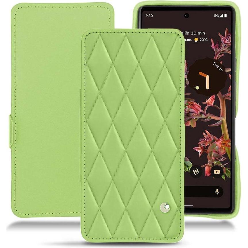 Noreve Lederschutzhülle horizontal (Google Pixel 6), Smartphone Hülle, Grün