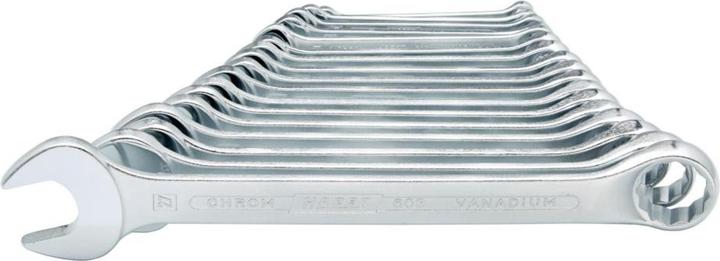 Produktbild HAZET Ring-Maulschlüssel Satz 603/17N ∙ Aussen Doppel-Sechskant Profil ∙ 7 - 27 ∙ Anzahl Werkzeuge: … (10 mm, 11 mm, 12 mm, 13 mm, 14 mm, 15 mm, 16 mm, 17 mm, 18 mm, 19 mm, 21 mm, 22 mm, 24 mm, 27 mm, 7 mm, 8 mm, 9 mm)