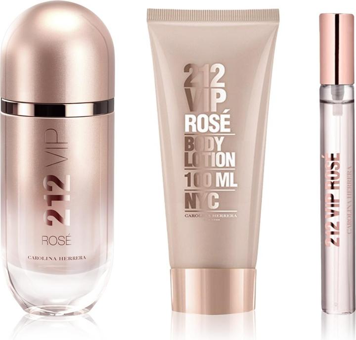 Image du produit Carolina Herrera 212 Vip Rose Eau De Perfume Spray 80ml Set 3 Pieces (Coffret de parfum)