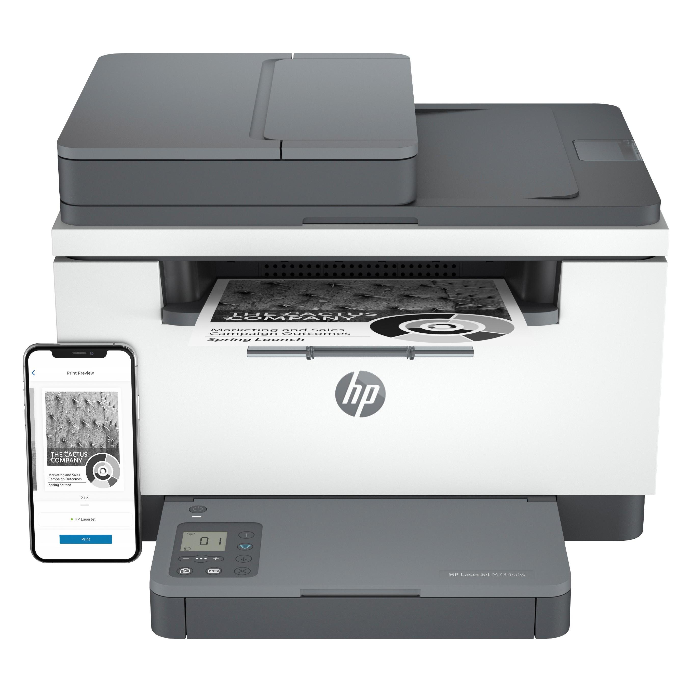 HP LaserJet Pro M234sdw (Laser, Schwarz-Weiss), Drucker, Grau