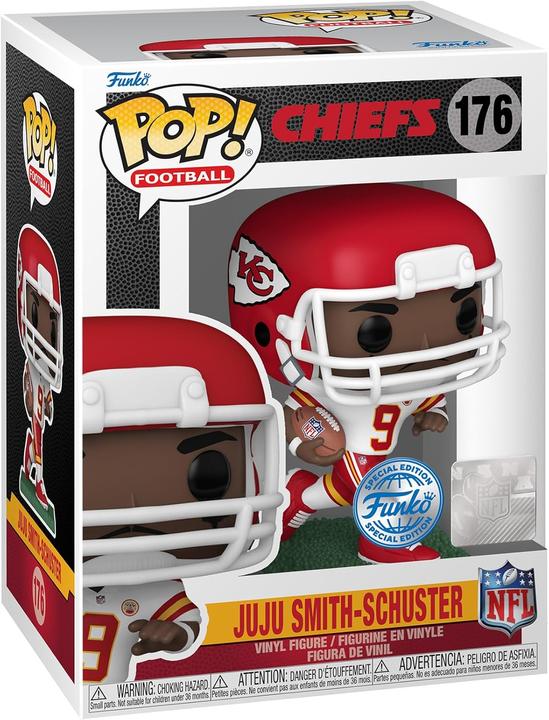 Actual product image Funko NFL-POP! Sports Vinyl Figure Chiefs - JuJu Smith-Schuster (Away) 9 cm