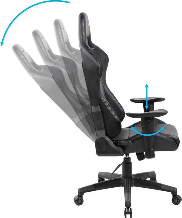 Actual product image RED Gaming Chair Fighter C7 Gaming Chair, Black