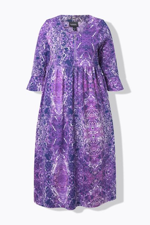 Actual product image Ulla Popken Agate Print Zip Front Dress (60)