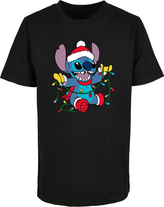 Actual product image Absolute Cult Kids Lilo And Stitch - Christmas Lights Basic Tee 2.0 - 124537 (158, 164)