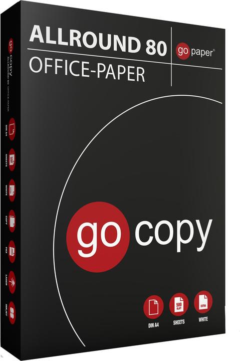Produktbild Go paper go copy Kopierpapier allround80 701-34510 A4 75g ws 500 Bl/Pack. (80 g/m², 500 x, A4)
