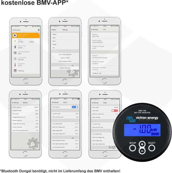 Image du produit Victron Energy Moniteur de batterie BMV-702 Black, 6.5-95VDC