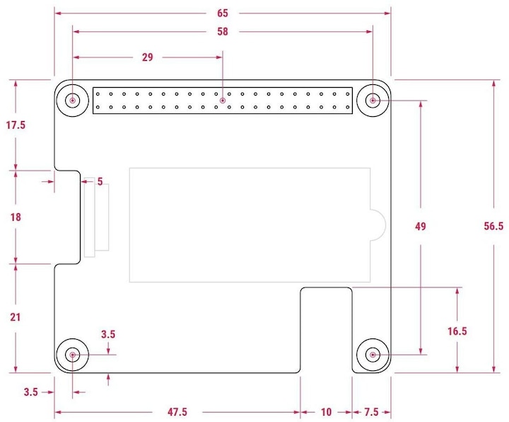 Actual product image Raspberry Pi Official M.2 HAT+ for 5