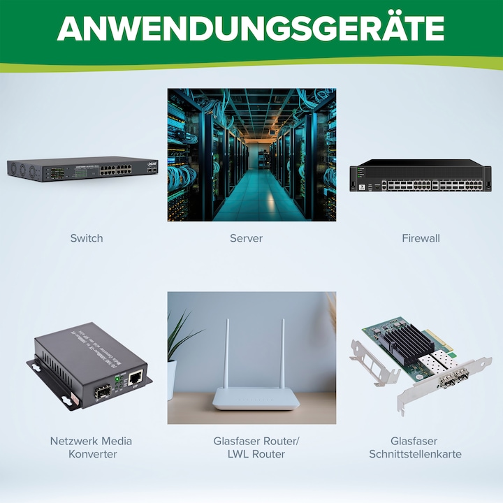 Productafbeelding InLine SFP Module LWL LX 1310nm Singlemode met LC Contactdozen