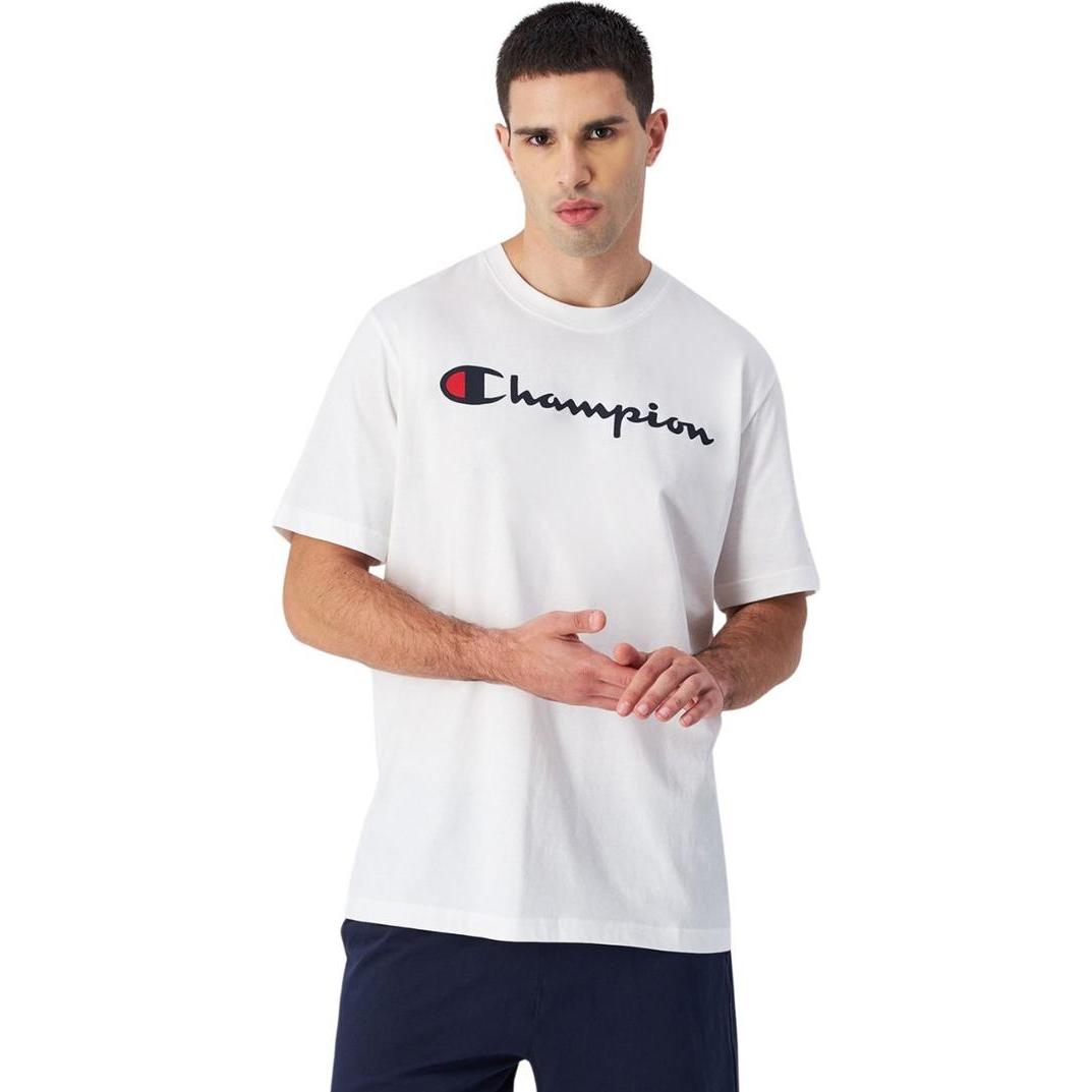 Champion, Herren, Shirt, Koszulka męska SS Tee biała 220256 WW001 L, Weiss, (L)