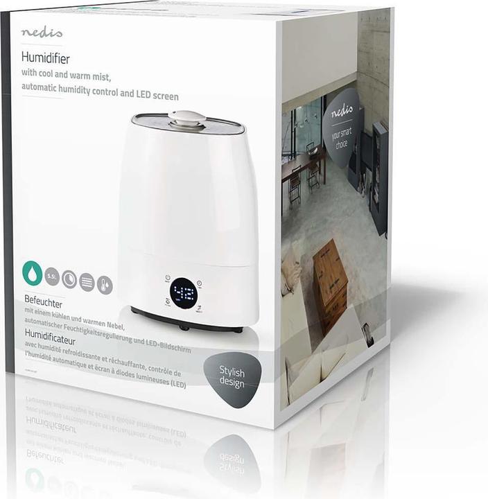 Actual product image Nedis Humidifier LB 5 - silver / black (50 m²)