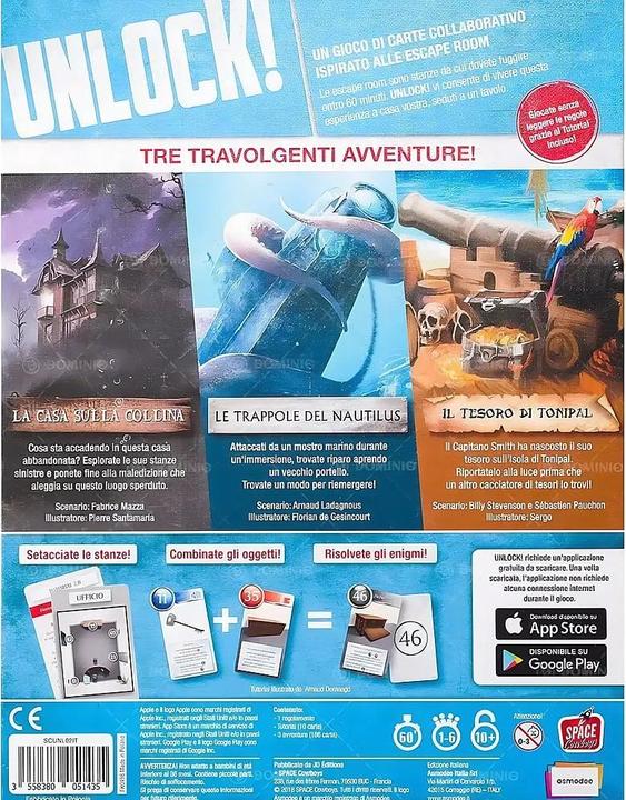 Immagine prodotto Asmodée Unlock! Mystery Adventures (Italiano, 1 - 6 Giocatori)