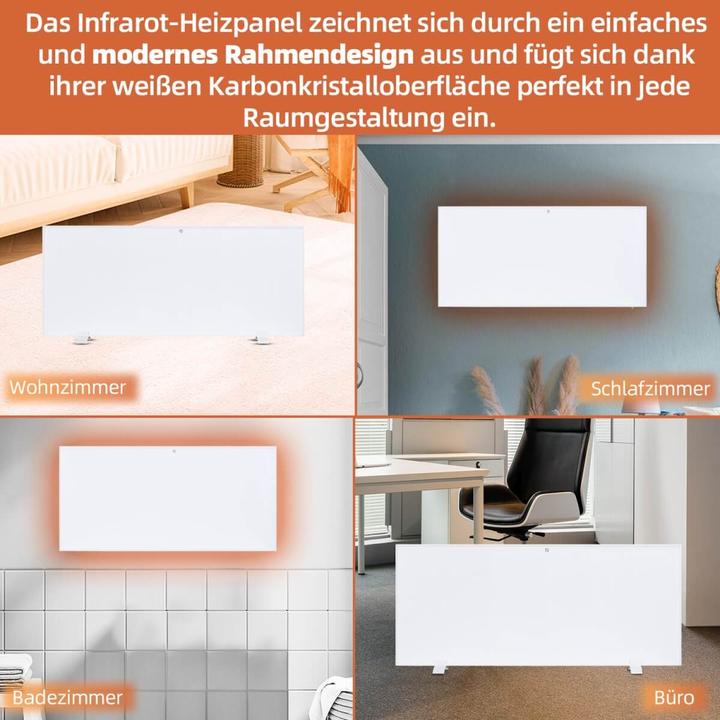 Produktbild SHE SHX SHXA700-WiFi Infrarotheizung mit WiFi 700 Watt, weiss (700 W)