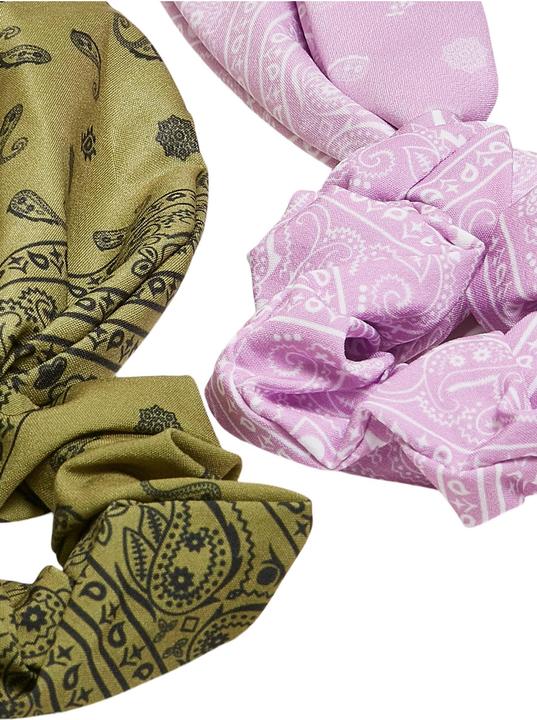 Actual product image Urban Classics Bandana Print Scrunchies With XXL Bow 2-Pack - 17118