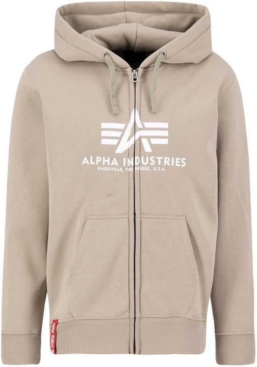 Produktbild Alpha Industries Basic Zip Hoody Sweat met capuchon voor heren Vintage Sand (S)