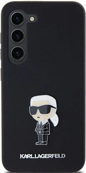 Produktbild Karl Lagerfeld KLHCS23SSMHKNPK S23 S911 czarny/black Silicone Ikonik Metal Pin (Samsung Galaxy S23)