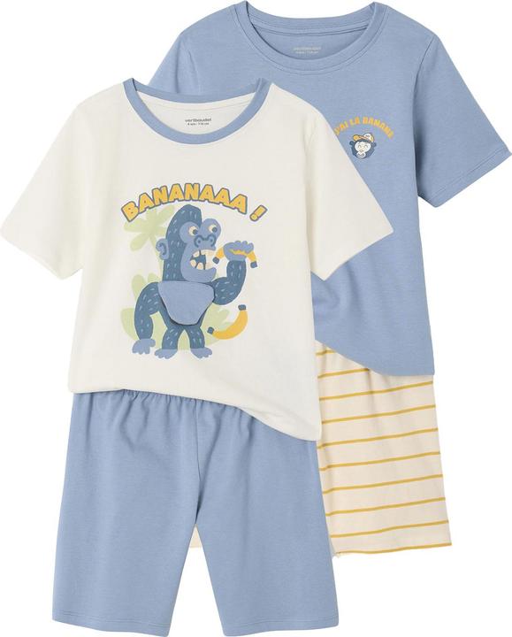 Immagine prodotto Vertbaudet Bio-Kollektion: 2er-Pack Jungen Sommer-Schlafanzüge mit Gorilla (110)