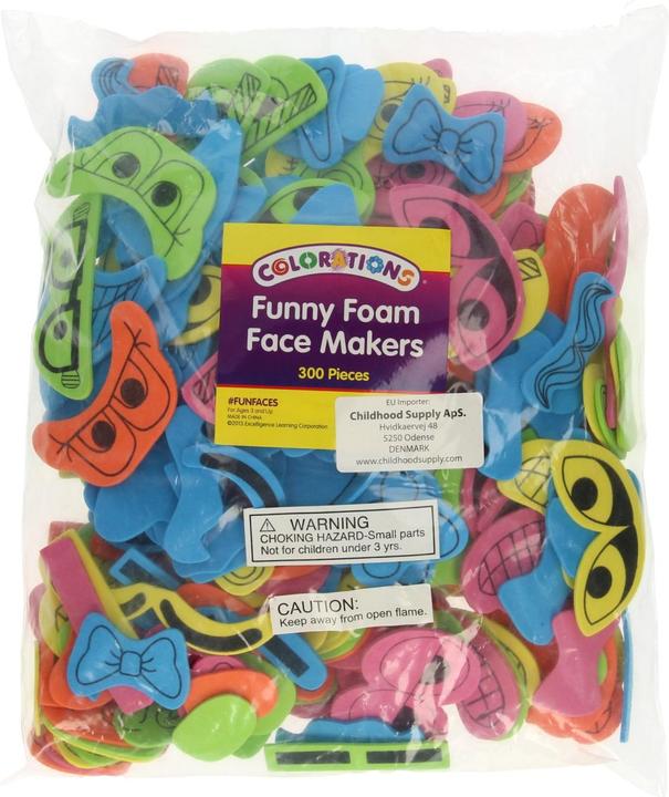 Actual product image Colorations Colourations - Funny foam for facial parts, 300 pieces.