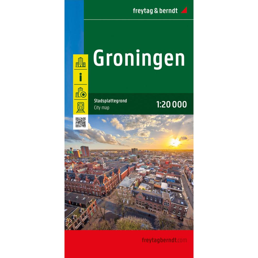Groningen, Stadtplan 1:20.000, freytag, Landkarte