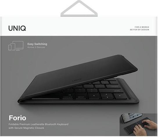 Produktbild Uniq Forio składana klawiatura Bluetooth czarny/midnight black (Eng. Int.)