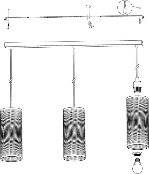 Produktbild EGLO Pendelleuchte TABIAGO 3x E27, Roségold (E27)