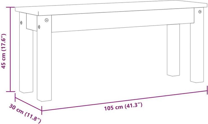 Produktbild vidaXL Essbank (30 cm)