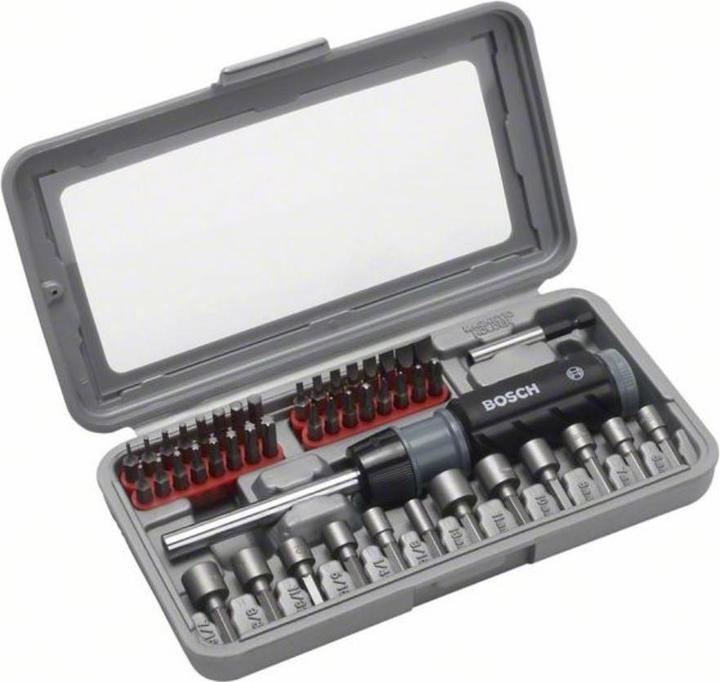 Immagine prodotto Bosch Zubehör Set di cacciaviti in titanio 46 pezzi (Presa esagonale TX M10, Esagono cavo TX M15, Presa esagonale TX M20, Presa esagonale TX M30, Croce Phillips PH M1, Croce Phillips PH M2, Presa esagonale TX M8, Esagono incassato TX M25, Presa esagonale TX M27, Esagono incassato TX M40, Croce Phillips PH M0, Croce Pozidriv PZ M1, Croce Pozidriv PZ M2)