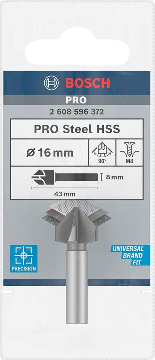 Actual product image Bosch Professional Zubehör PRO Steel HSS countersink, 16 x 43 mm, M8 (8 mm)