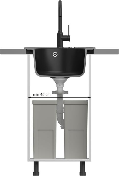 Actual product image Quadron Round Single Bowl Kitchen Sink