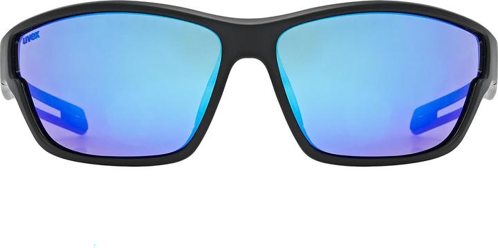 Actual product image Uvex Sports sportstyle 806 (black matt (blue), Mirror Blue)