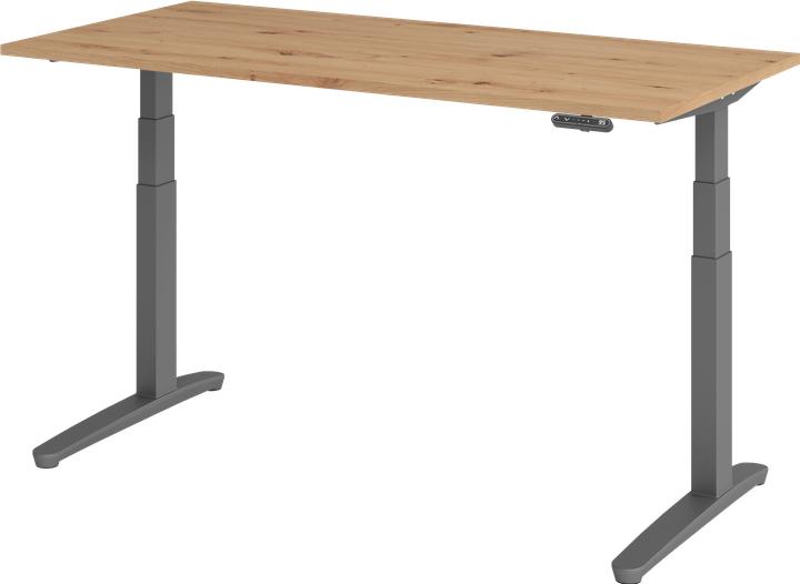 Image du produit Hammerbacher Bureau assis/debout el.160x80cmAsteic/Grap (160 x 80 cm)