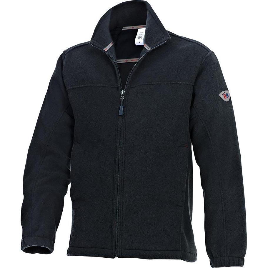BP, Arbeitsjacke, 1872-646-32-L Fleece-Jacke, Stehkragen- und Arm-Hebesystem, 270,00 g/m² 100% Polyester, schwarz (L)