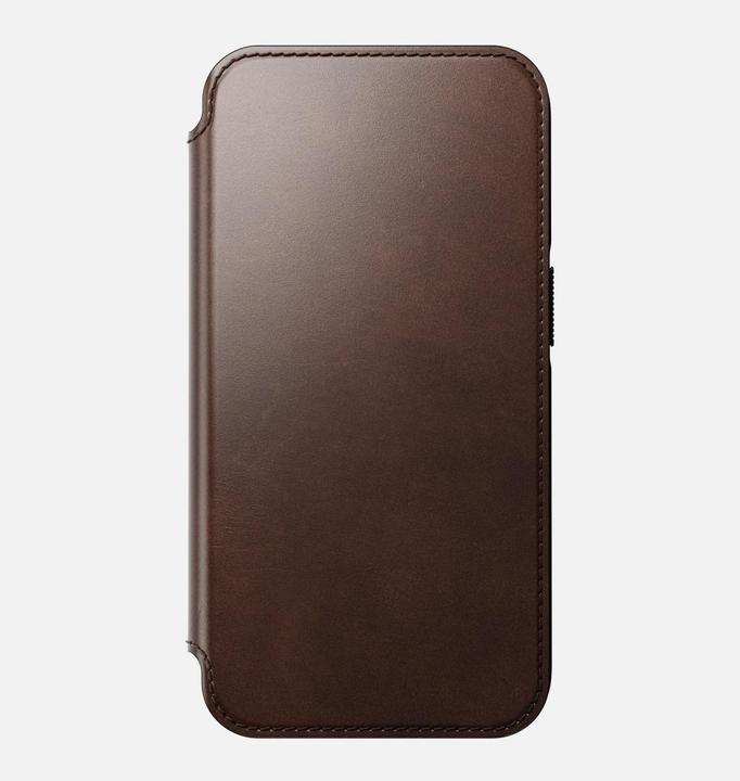 Actual product image Nomad Book Cover Modern Horween Leather Folio iPhone 14 Pro Brown (Apple iPhone 14 Pro)
