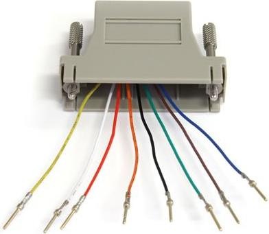 Actual product image StarTech com DB25 to RJ45 Modular Adapter - M/F, DB-25, RJ-45, Grey (UTP, CAT5e, 0.09 m)